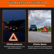 Carica l'immagine nel visualizzatore di Gallery, Triangolo Stradale Omologato CE Pieghevole Riflettente con Custodia