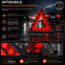 Carica l'immagine nel visualizzatore di Gallery, Triangolo d’Emergenza Auto 2027 Rosso ECE R27 – Accessorio di Sicurezza Stradale per Incidenti e Guasti – Pannello Rifle