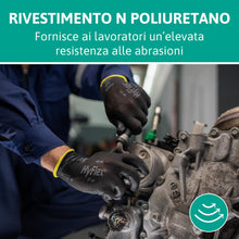 Carica l'immagine nel visualizzatore di Gallery, Ansell HyFlex 48-101 Guanti da Lavoro Sottili, Fodera Elastica con Rivestimento in Poliuretano, Protezione Professionale