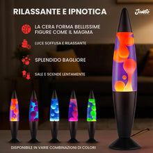 Carica l'immagine nel visualizzatore di Gallery, Jambo 16" Beautiful Lamp- Purple with Yellow/Orange Wax, Relaxing Liquid Lamp for Living Room Office Bedroom Adults Teen