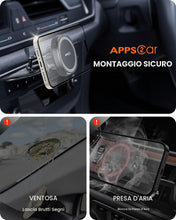 Carica l'immagine nel visualizzatore di Gallery, APPS2Car Porta Cellulare Auto Magnetico per MagSafe, Supporto Telefono per Lettore CD con Rotazione a 360°, Magnete Pote