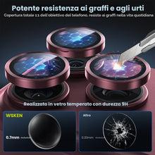 Carica l'immagine nel visualizzatore di Gallery, WSKEN Protezione per obiettivo della fotocamera antigraffio per iPhone 18 Pro/iPhone 18 Pro Max