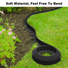 Carica l'immagine nel visualizzatore di Gallery, Bordura per Giardino 10m, Bordi Aiuole Plastica con 30 Chiodi di Fissaggio, Bordo per Aiuole Giardino, Bordo Giardino Fl