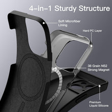 Carica l'immagine nel visualizzatore di Gallery, JETech Cover Magnetica Silicone per iPhone 13, Nero