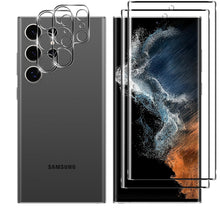 Carica l'immagine nel visualizzatore di Gallery, Kokio Vetro Temperato per Samsung Galaxy S22 Ultra 5G, 2 Pezzi Pellicola Protettiva + 2 Pezzi Pellicola Fotocamera Prote