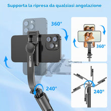 Carica l'immagine nel visualizzatore di Gallery, SelfieShow Bastone Selfie per Iphone, 106cm Estensibile Selfie Stick Monopiede 4 in 1 Asta Bastone Selfie Treppiede con 