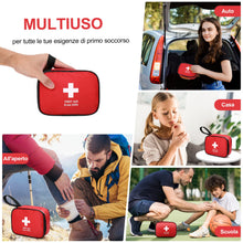 Carica l'immagine nel visualizzatore di Gallery, HONYAO® Kit di Pronto Soccorso Portatile 90 Pezzi, Mini Kit Primo Soccorso, Borsa Pronto Soccorso per Casa Auto Viaggio 