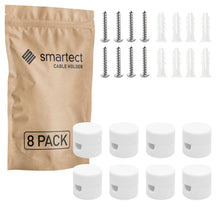 Carica l'immagine nel visualizzatore di Gallery, smartect Decentratore da Parete e Soffitto 8 Pezzi per Cavi Bianco