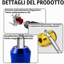 Carica l'immagine nel visualizzatore di Gallery, 3 pezzi di anello magnetico con testa per cacciavite, set di anelli per viti, strumento domestico rimovibile per trapani