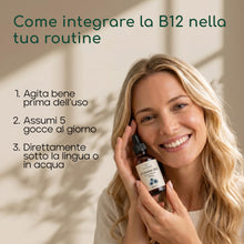 Carica l'immagine nel visualizzatore di Gallery, Vitamina B12 Gocce 500 mcg - 50 ml, Vegana, Sublinguale