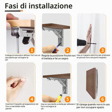 Carica l'immagine nel visualizzatore di Gallery, Staffe per Mensole Pesanti Pieghevole 400mm, Reggimensola a Scomparsa in 2 Pezzi in Acciaio Inossidabile Caricabile 150 