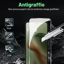 Carica l'immagine nel visualizzatore di Gallery, Pellicola protettiva in vetro temperato Motorola Moto G56 5G, 2 pezzi di vetro temperato con posizionatore+2 pezzi di pe