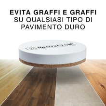 Carica l'immagine nel visualizzatore di Gallery, Scivoli in Feltro X-Protector - 8 Pezzi ⌀ 9cm, Bianchi