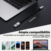 Carica l'immagine nel visualizzatore di Gallery, OTraki Cavo USB C 20 cm, USB2.0 Nylon Cavo Ricarica Rapida Type C per Auto Compatibili con iPhone 17 16 15 Pro Max Plus,