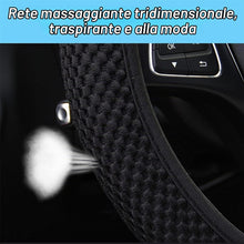 Carica l'immagine nel visualizzatore di Gallery, CGEAMDY Coprivolante Auto Universale Diametro 37-38 cm, Coprivolante Elastica del Volante, Microfibra Traspirante in Set