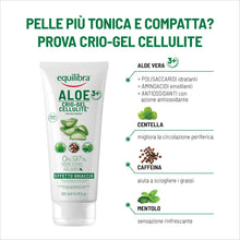 Carica l'immagine nel visualizzatore di Gallery, equilibra Corpo, Aloe Crio-Gel Cellulite, Gel Fresco a Base di Aloe Vera e Aloe 3+, Favorisce la Circolazione Periferica