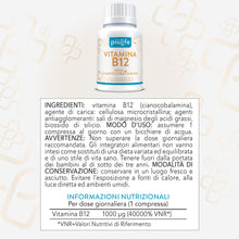 Carica l'immagine nel visualizzatore di Gallery, Vitamina B12 1000 mcg Cianocobalamina PiùLife, 365 Compresse