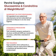 Carica l'immagine nel visualizzatore di Gallery, Glucosamina Condroitina MSM, Acido Ialuronico, Vit C e Curcuma, 6 Mesi, Glucosamina Complex, La Vitamina C Contribuisce 