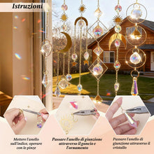 Carica l'immagine nel visualizzatore di Gallery, 400PCS Acchiappasole Cristallo,Crystal Suncatcher,Appendere Vetro Acchiappa Sole,Pendenti Prismi Cristallo,Appeso Arcoba