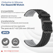 Carica l'immagine nel visualizzatore di Gallery, 2 Pezzis 22mm Cinturino per Xiaomi Mi Watch/Xiaomi Watch S1 Pro/S1 Active/S1/S2/S3/2/2 Pro/Xiaomi Mi Watch Color Sport, 