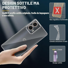 Carica l'immagine nel visualizzatore di Gallery, Captor Cover Trasparente per Motorola Moto G85 5G, Custodia TPU in Silicone Flessibile Morbida e Sottile, con Bordo Rial