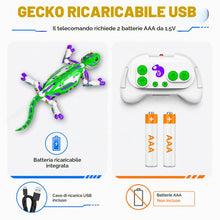 Carica l'immagine nel visualizzatore di Gallery, PandaHome Geco Telecomandato, Lucertola Telecomandata con Occhi LED