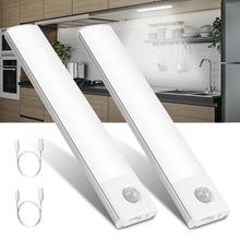 Carica l'immagine nel visualizzatore di Gallery, Vicloon Luce Armadio LED, Sensore Batteria Armadio Lampada, 20CM Magnetica Ricaricabile Luce LED Sottopensile, Dimmerabi