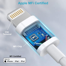 Carica l'immagine nel visualizzatore di Gallery, Cavo iPhone Originale Apple Certificato MFi, Cavo Lightning 1M+2M 2Pack, Cavetto iPhone Cavi Ricarica i-Phone Cavi Caric