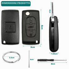 Carica l'immagine nel visualizzatore di Gallery, 3 Tasti Guscio per Chiave Auto CE0523 Compatibile con P-eugeot 407 408 607 207 307 208 CC SW RCZ C-itroen C4 C5 C6 Berli