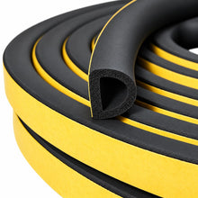 Carica l'immagine nel visualizzatore di Gallery, Nastro Sigillante Autoadesivo, 9 x 6mm/6M per porte Finestre e Finestre, Guarnizione in Gomma per Sigilli di Collisione,