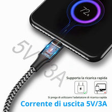 Carica l'immagine nel visualizzatore di Gallery, Cavo Micro USB [2M] Micro USB Cable 3A Ricarica Rapida Cavo Android Cavo