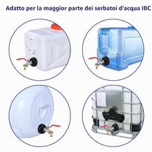 Carica l'immagine nel visualizzatore di Gallery, IBC Container Accessori, Adattatore per Serbatoio da 1000 L, Rubinetto S60X6 Connettore Filettato IBC da 3/4", IBC Rubin