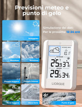 Carica l'immagine nel visualizzatore di Gallery, LIORQUE Stazione Meteo Con Sensore Esterno, LCD Retroilluminato
