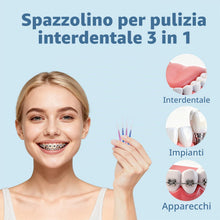 Carica l'immagine nel visualizzatore di Gallery, GENKENT Spazzole interdentali per bretelle, 64 pezzi, spazzole interdentali tra i denti per parentesi graffe filo interd