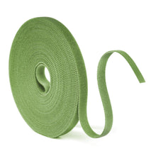 Carica l'immagine nel visualizzatore di Gallery, Adiwo Fascette per piante 15m x 10mm, nastro da giardino verde riutilizzabile, autoadesivo, per arrampicata e gestione d