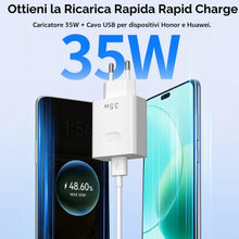 Carica l'immagine nel visualizzatore di Gallery, 35W Caricatore e 1Metro Cavo USB C per Honor 400 Lite 5G 400 Smart 200 70