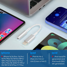 Carica l'immagine nel visualizzatore di Gallery, Adattatore i Phone Jack 3,5 mm [Certificato MFi] Adattatore Jack