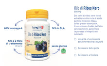 Carica l'immagine nel visualizzatore di Gallery, LongLife® Olio di Ribes Nero | Integratore ricco di omega-6 | Titolato al 14% in GLA | Supporto per le membrane cellular