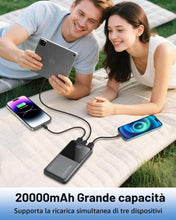 Carica l'immagine nel visualizzatore di Gallery, Power Bank 20000mAh 22.5W Powerbank Ricarica Rapida, USB C Input &amp; Output Caricatore Portatile PD3.0 QC4.0 Powerbank per