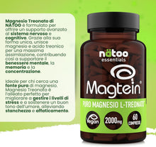 Carica l'immagine nel visualizzatore di Gallery, NÄTOO Magnesio Treonato Alto Dosaggio Magtein® 60cpr Integratore Magnesio L Treonato Puro 2000 Mg Magnesium L Threonate 
