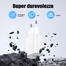 Carica l'immagine nel visualizzatore di Gallery, Caricabatterie rapido USB-C da 20 W per Apple iPhone 17/16e/15/14/Pro Max/Plus/13/12/11/X/XR, per iPad Pro/mini/air, ali