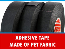 Carica l'immagine nel visualizzatore di Gallery, Dpm tapes - tesa 51036 Nastro Telato Nero per Cablaggi Auto e Moto, Tessuto PET Resistente ad Abrasione e Alte Temperatu