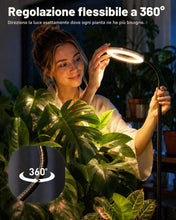 Carica l'immagine nel visualizzatore di Gallery, Bamworld Lampada da Coltivazione a LED a Spettro Completo, Lampada da Terra con Altezza Regolabile, 10 Livelli di Lumino