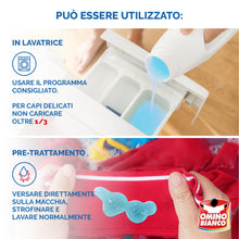 Carica l'immagine nel visualizzatore di Gallery, Omino Bianco Detersivo Lavatrice Igienizzante, 132 Lavaggi, 1760 ml x 3