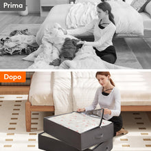 Carica l'immagine nel visualizzatore di Gallery, Lifewit Scatole Sottoletto, Scatole per Armadio Contenitori Sottoletto per Coperte con Maniglia Rinforzata, Organizer Ar
