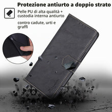 Carica l'immagine nel visualizzatore di Gallery, XINYEXIN Cover per Motorola Moto E13, Custodia Pelle Portafoglio [Blocco RFID][Slot per Schede][Cavalletto] Antiurto Fol