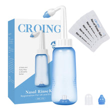 Carica l'immagine nel visualizzatore di Gallery, CROING - 40 x Sale + 1 x Neti Lota Bottiglia (300ml) - Irrigatore Nasale per Lavaggi Nasali Neti Pot per Irrigazione Nas