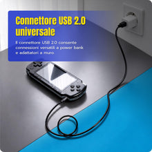 Carica l'immagine nel visualizzatore di Gallery, Wigearss Cavo USB-A di Ricarica per PSP 1000/2000/3000/E1000, 1 Metro, Nero