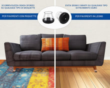 Carica l'immagine nel visualizzatore di Gallery, GICUNK 24 Pezzi Rotondi Gommini per Sedie per Moquette (S Fit: 13-20 mm)