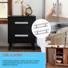 Carica l'immagine nel visualizzatore di Gallery, 2 Pz Maniglia Adesiva Senza Foratura Acciaio Inox per Mobili, 14.8 x 2.4CM